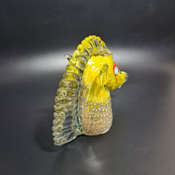 Murano Glass Horse Head Sculpture Silver Leaf Detailing Vintage Damaged - Picture 6 of 12